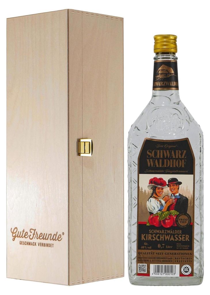 Schwarz Waldhof Schwarzwälder Kirschwasser mit Geschenk-HK