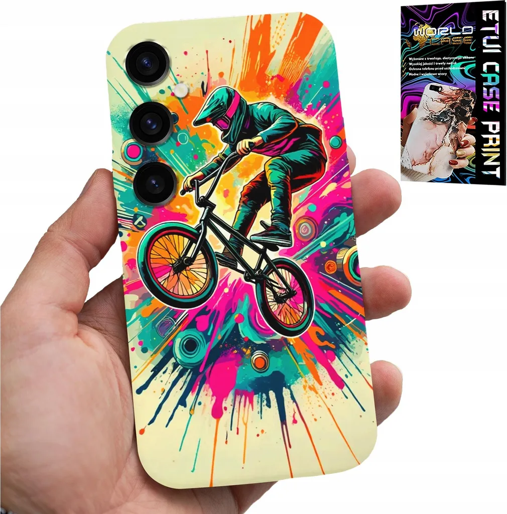 Custodia Samsung S24 Bici BMX Stunt + Vetro: Protezione Extreme Sports