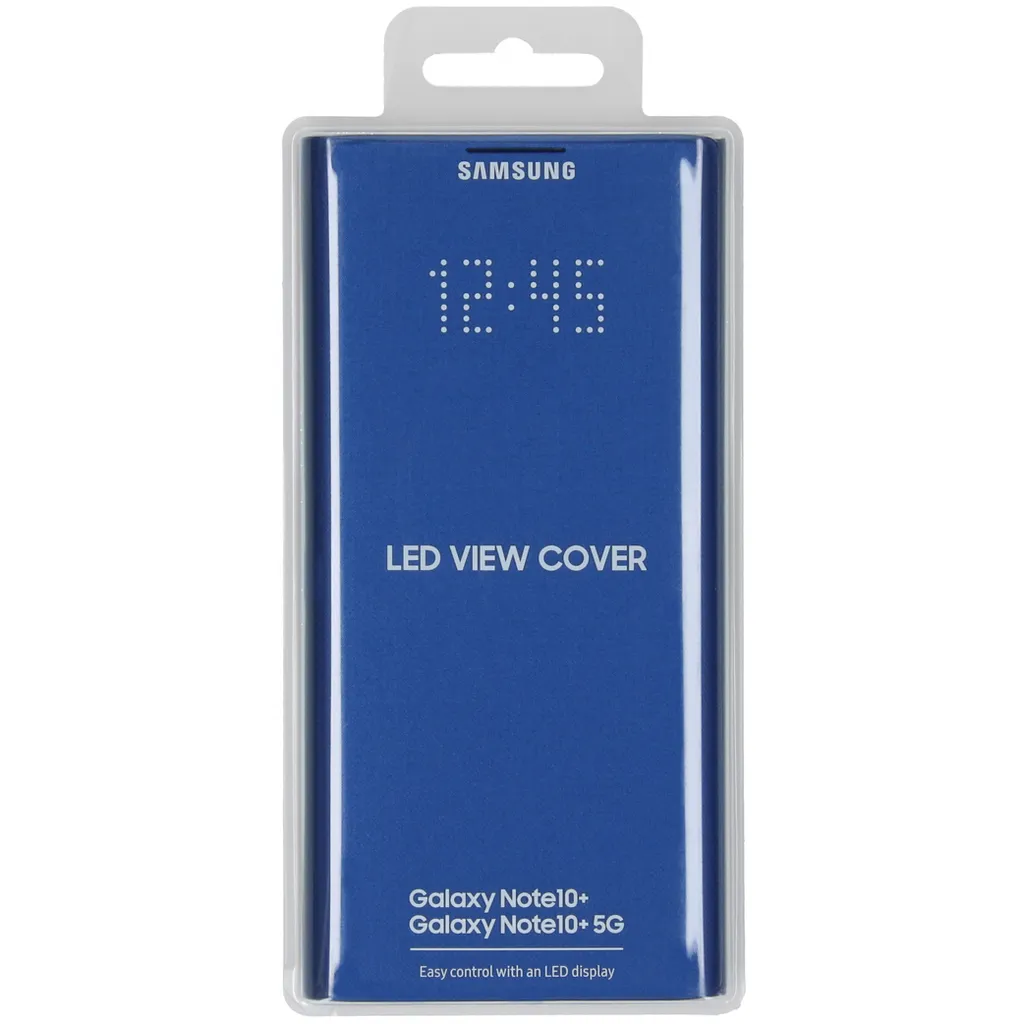 Coque de protection Samsung Note 10+ en cuir bleu pour le bureau - 5