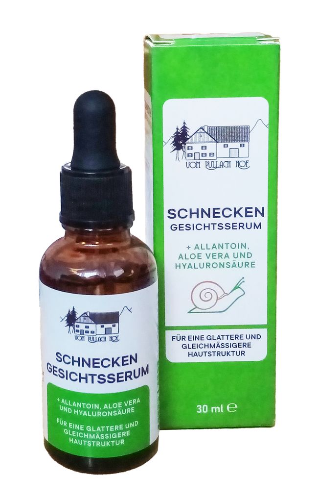 SCHNECKEN GESICHTSSERUM 30ml Serum Feuchtigkeitspflege mit Schneckenfiltrat Aloe Vera Hyaluronsäure Gesichtspflege Dekolleté Gesicht Hals Pflege 48