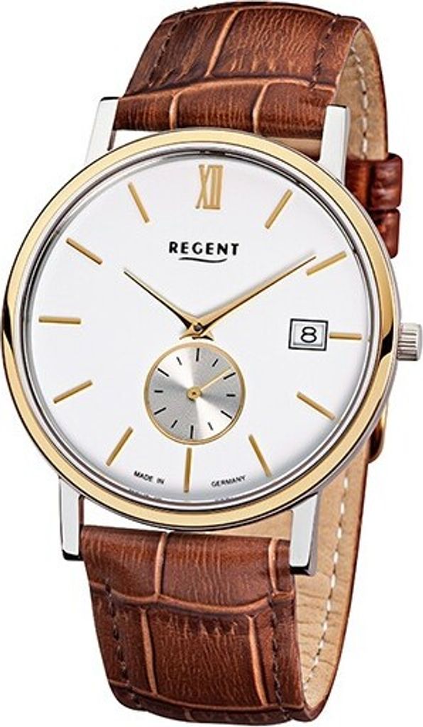 Regent Armbanduhr braun GM-1449 Herren Analog-Quarzuhr URGM1449