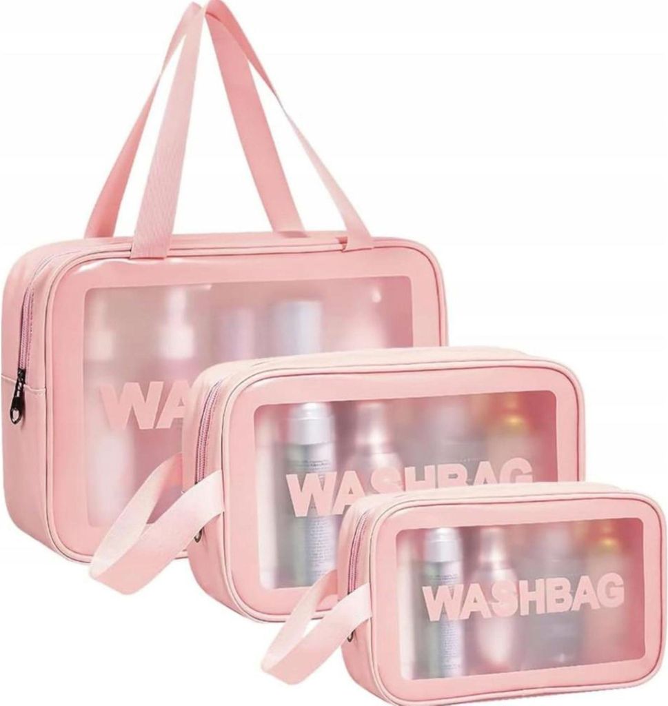 Reise-Kosmetiktasche - transparent - 3-in-1 - Organizer für Produktbild 