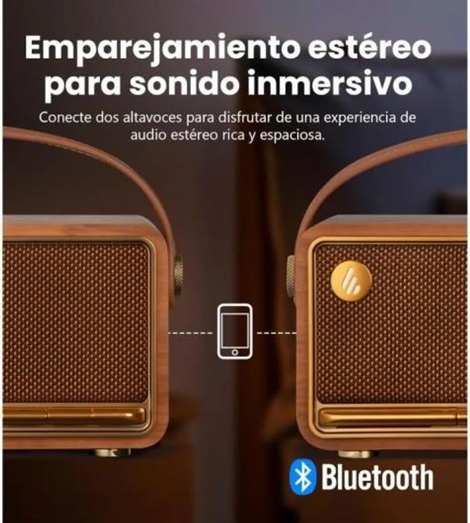 Enceinte Bluetooth EDIFIER MP330 marron au son stéréo puissant - 6