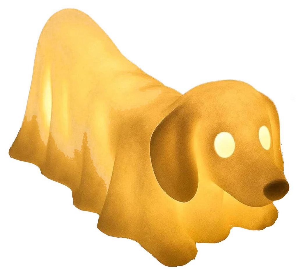 Halloween-Geisterhund-Nachtlampe, leuchtende Dackel-, Mops- und Französische Bulldoggen-Harzstatue, Figur, Dekoration für Zuhause, Büro oder Sch...