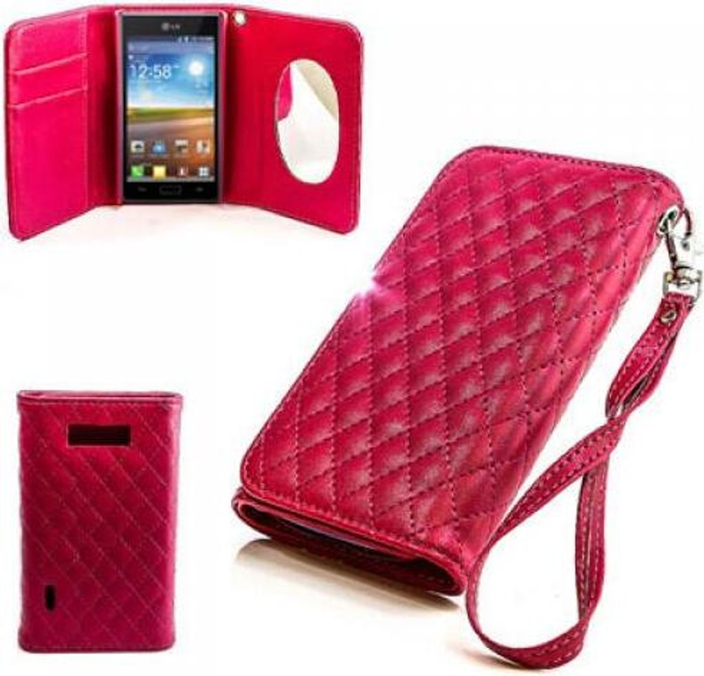 LG Optimus L7 (P700) Booksytle Handtasche Mirror Pink