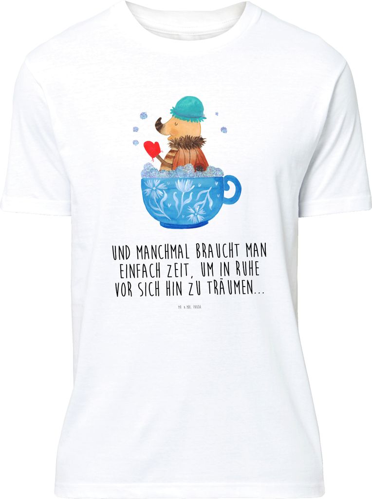 Mr. & Mrs. Panda S T-Shirt Nachtfalter Schaumbad - Weiß - Geschenk, oberteil, Tshirt, Träumen, Bad, Badezimmer, Lustige Sprüche, WC, Statement-S...