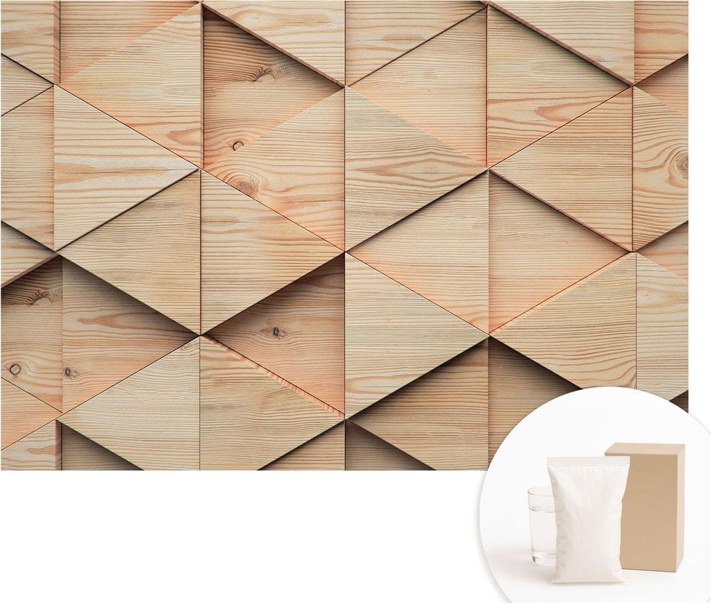 Fototapete - Wandbilder für Wohnzimmer - 152x104 cm - Dekorative Wandfolie - Modernes Design für Wanddekoration - Tapeten für Innenräume - Holz...