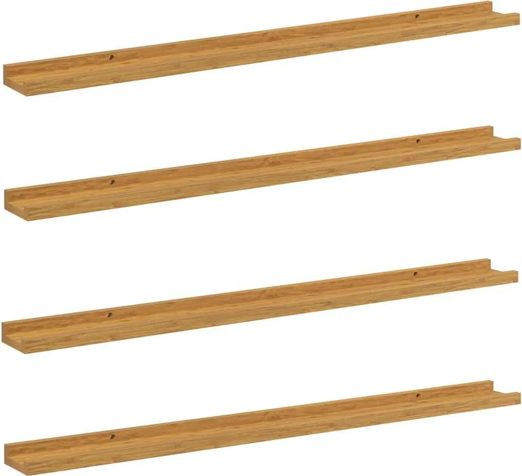 vidaXL Mensole Parete Beige 100cm - Set 4 Pezzi Legno Design Moderno
