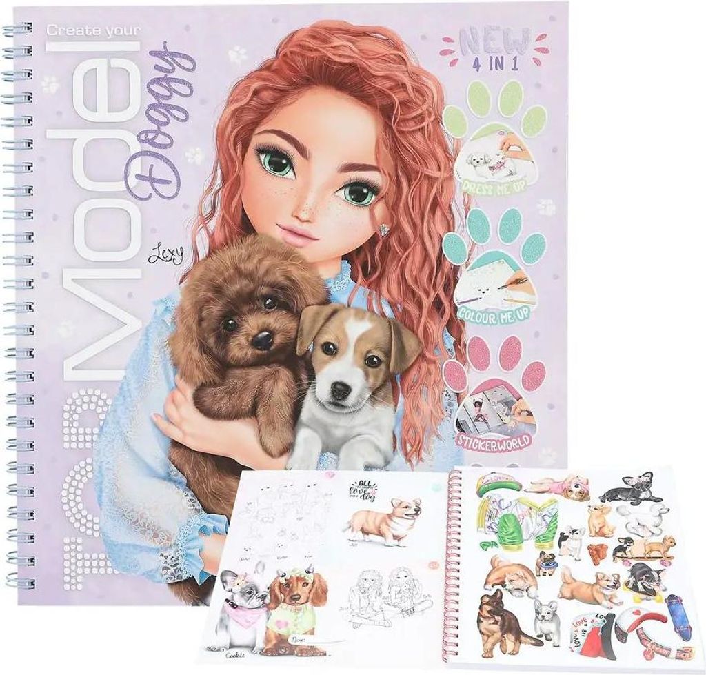 TopModel Create your TOPModel Doggy Malbuch