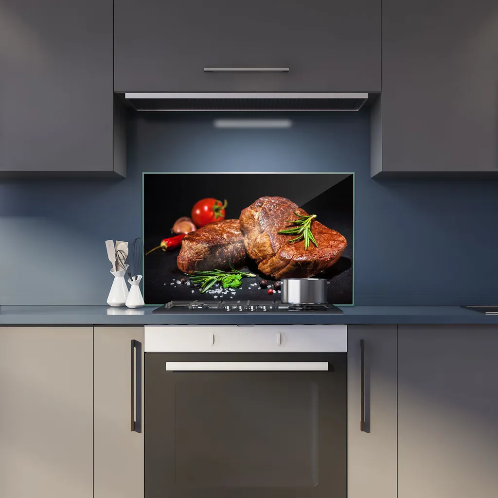 Copri Piano Cottura 80x52 Vetro Temperato Food Brown - Protezione Cucina
