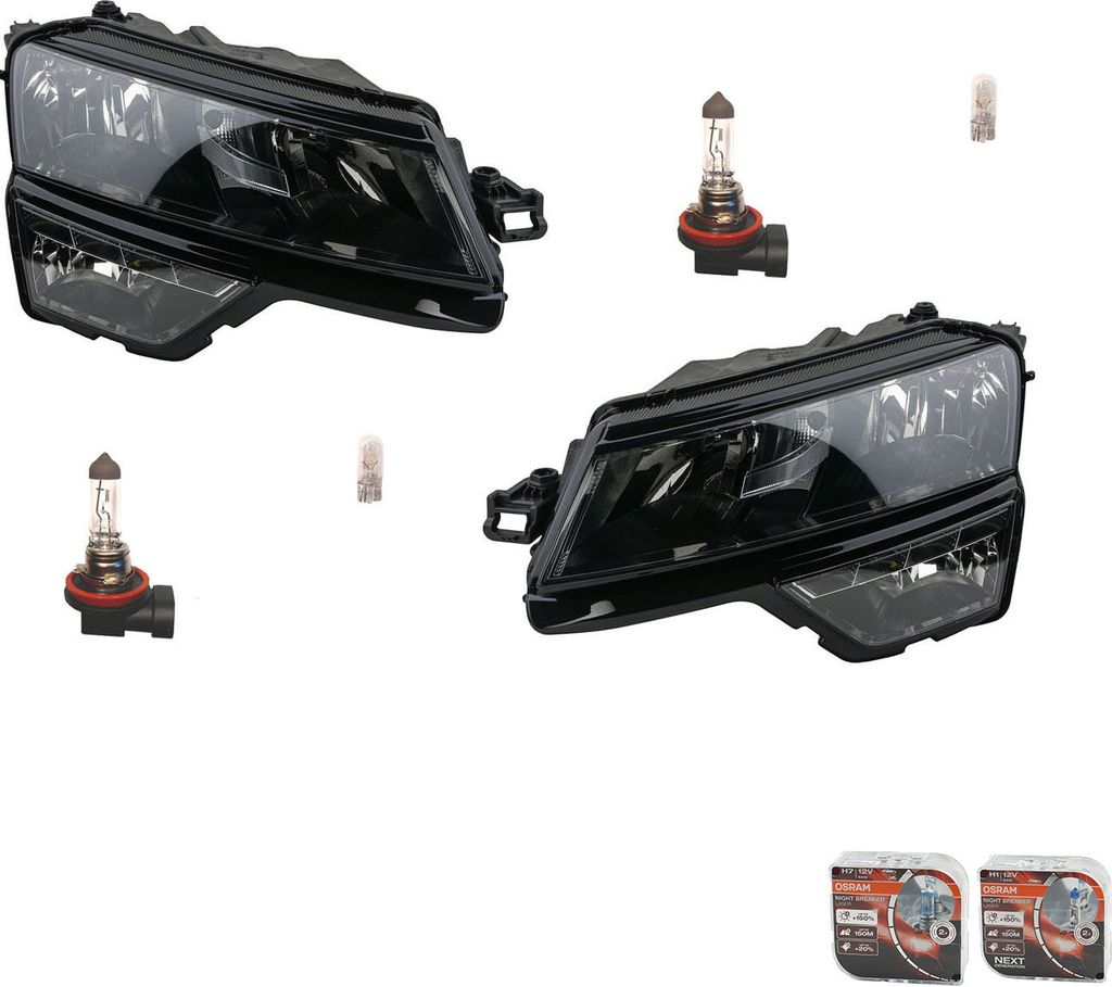 Johns, Scheinwerfer Paar L R Osram Night Breaker Laser kompatibel zu Skoda Karoq 07/17-