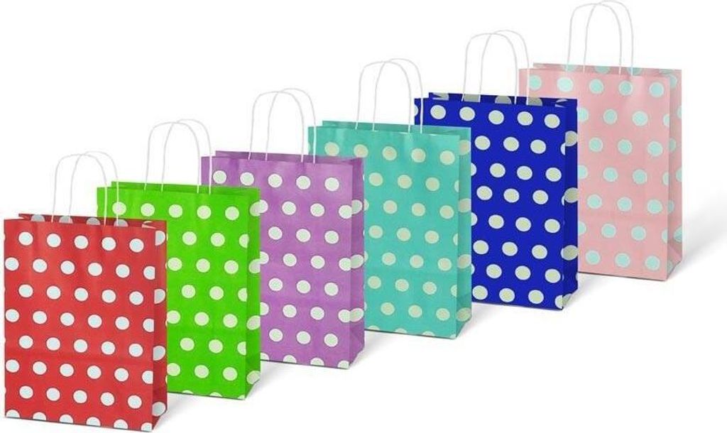 Geschenktüte kraft 150x210x80 dot mix
