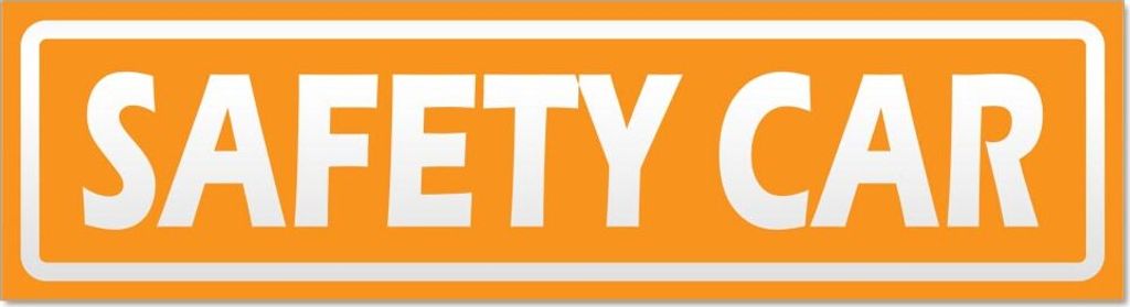 Safety Car invertiert Magnetschild Schild magnetisch