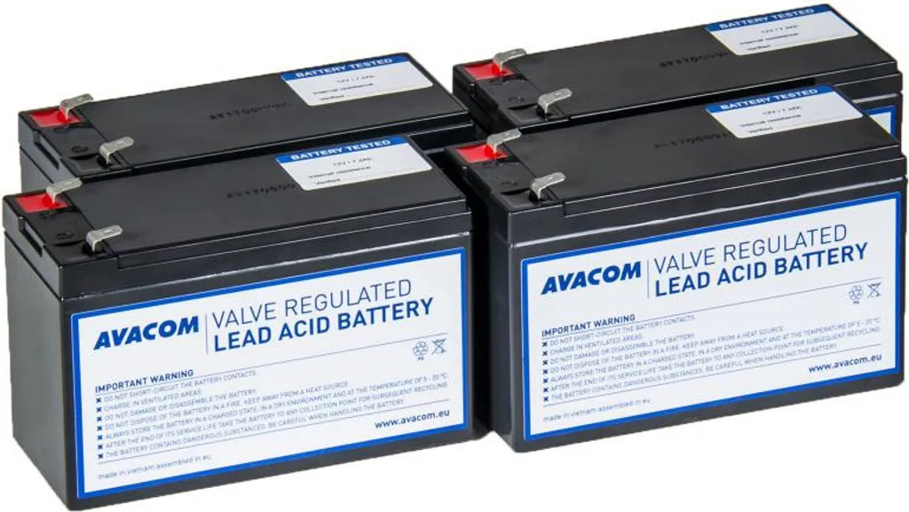 Batteries pour Onduleur AVA-RBP04-12072-KIT compatibles avec AEG et Eaton