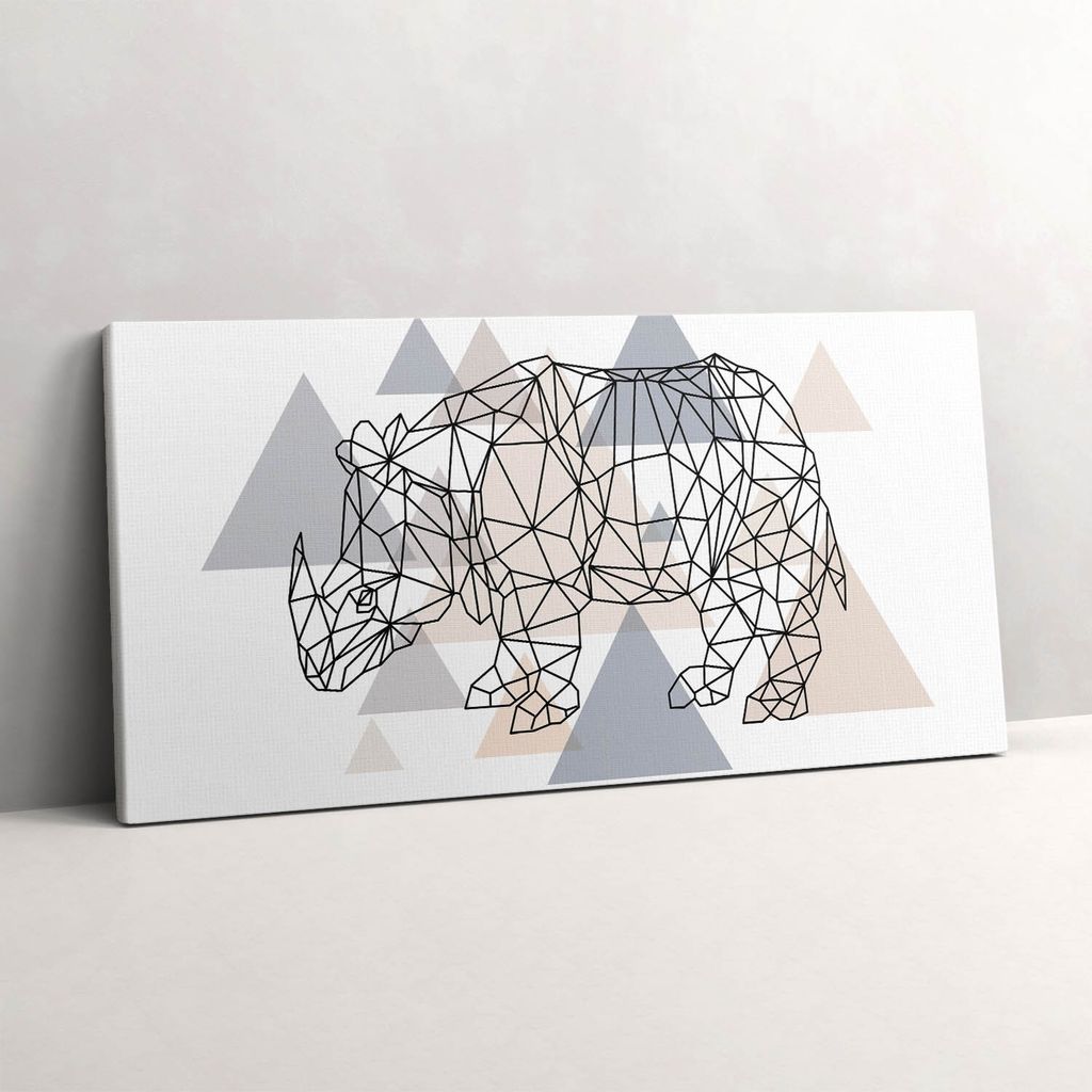 Geometrisches Muster – Leinwandbild Wandbild – 120x60 cm – Leinwandbilder – Wandbilder – Schlafzimmer – Flur