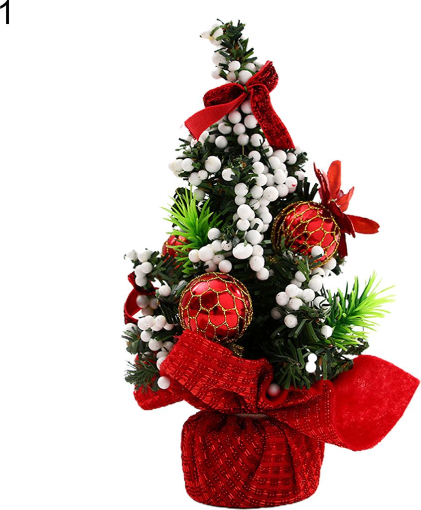 Weihnachtsbaum-Einkünfte mehrfarbig leicht zu tragen Miniaturdekoration Home WeihnachtspvC-Baumdekoration für Desktop-1