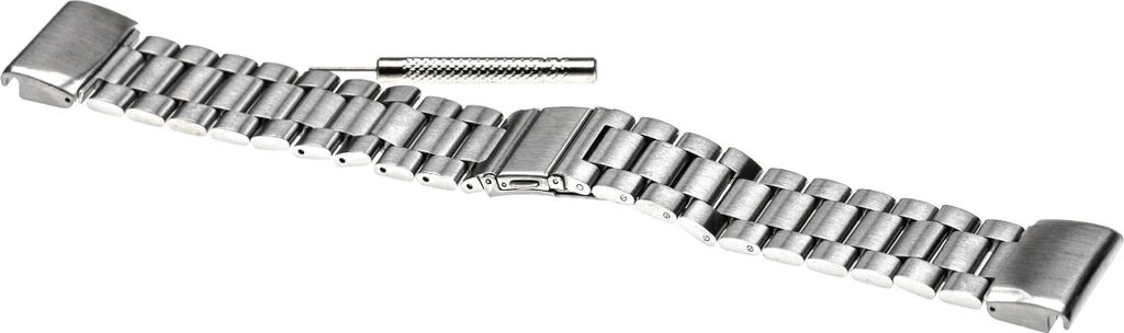 vhbw Ersatz Armband kompatibel mit Garmin Fenix 5s, 5S Plus, 6S Fitnessuhr, Smartwatch - 20,4 cm Edelstahl silber