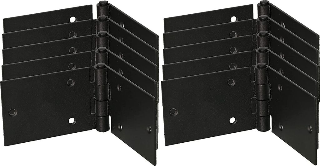 KOTARBAU 10er Set Türscharnier Kistenband Möbelscharnier 150x50 mm Gerollt Schwarz