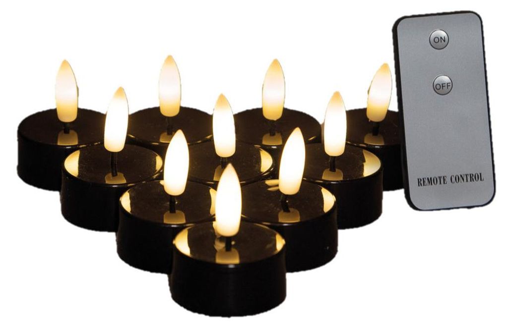 Anna's Collection LED-Teelichter - 10x -schwarz -3,5 x 1,5 Produktbild 
