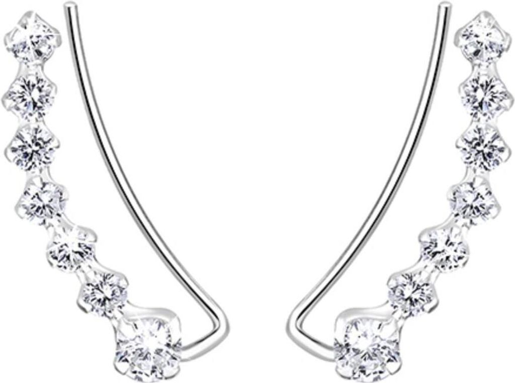 Ohrklemmen 925 Silber Zirkonia Ear Climber Ohr Kletterer Produktbild 