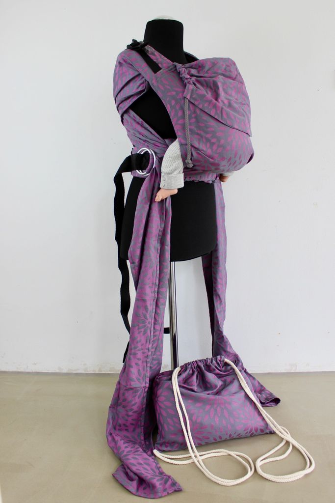 KAAMI | BuckleTai | komfortable Babytrage | Flora Purple Grape – Lila