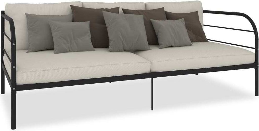 Rama Leżanki, Czarna, Metalowa, 90 X 200 Cm Lumarko! Zdjęcie produktu 