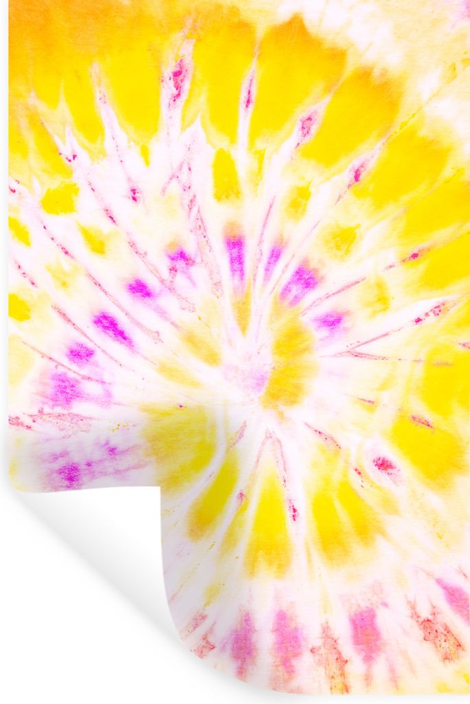 MuchoWow Wandtattoo Wandsticker Wandaufkleber Sommer - Krawattenfärbung - Lila 40x60 cm Selbstklebend und Repositionierbar - Wierderverwendbar -...