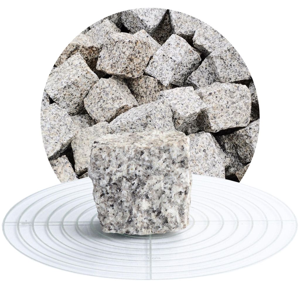 Schicker Mineral-Granit Pflastersteine hellgrau 5x5x5 cm 25 Produktbild 