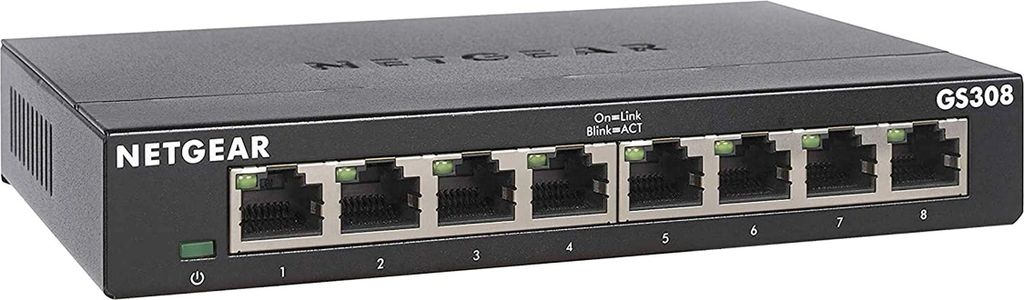 NETGEAR Switch 8x GE GS308-300PES SOHO Ethernet Produktbild 
