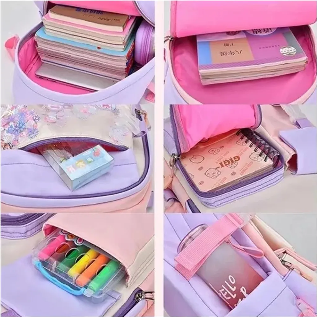 RABBIT simpatico zaino scuola tasche universali, catarifrangenti PL163FIO - 10