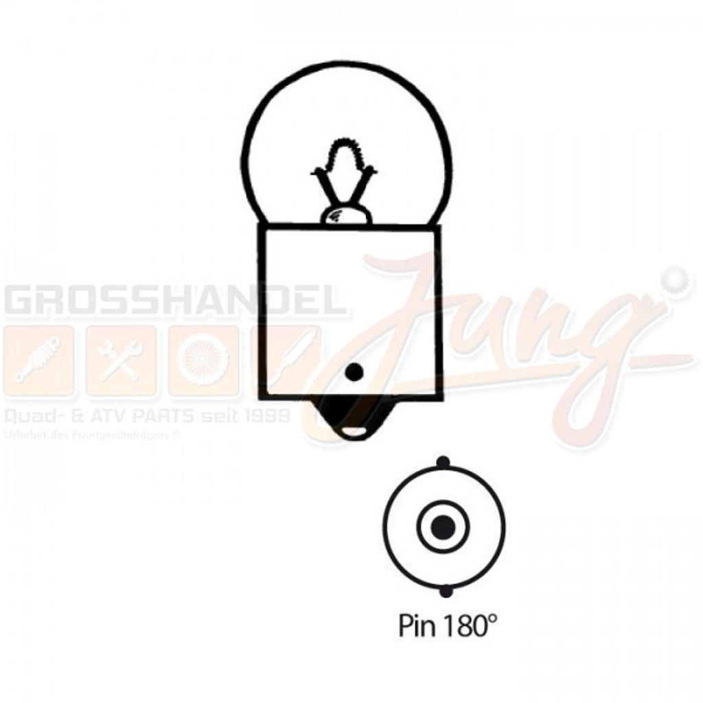 Kugellampe 12V 23W Ba15s Pin 180° Produktbild 
