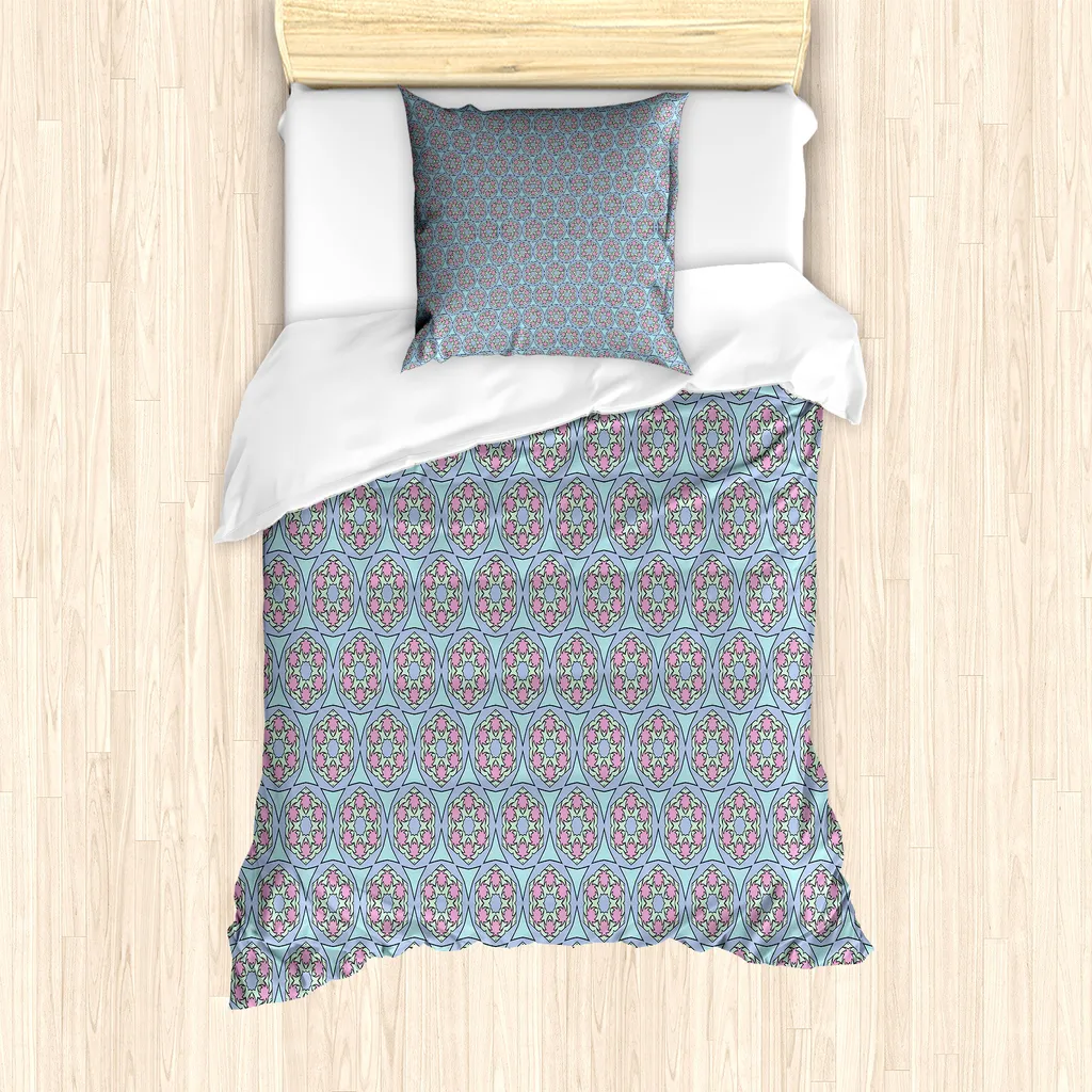 ABAKUHAUS Copripiumino Singolo Geometrico 135x200 Anallergico