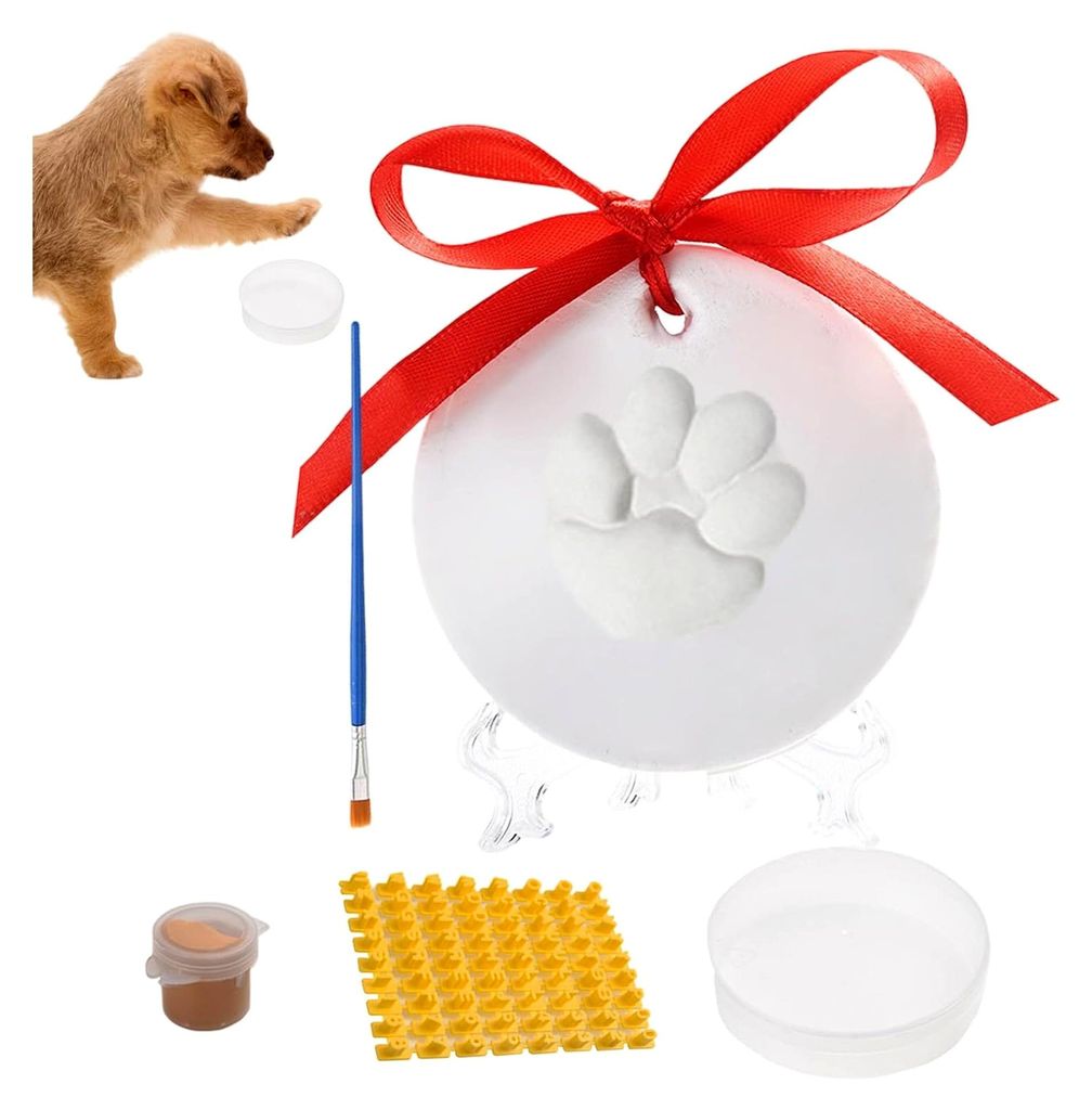 Pfotenabdruckset für Hunde und Katzen, Tierhandabdruckset für Haustiere, Fußabdrücke als Gedenkornamente für die Heimdekoration, Geschenk für...