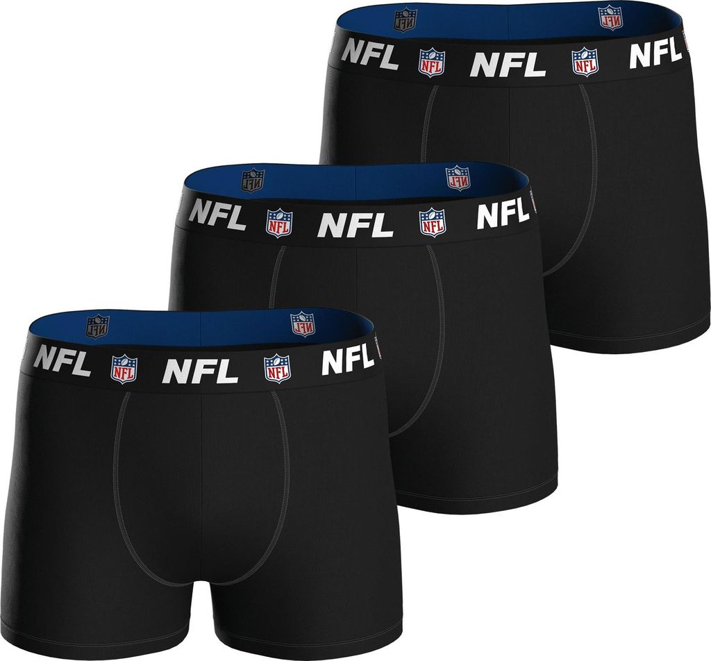 Huddle Herren Boxer NFL Shield 3-Pack BLK - Größe XL
