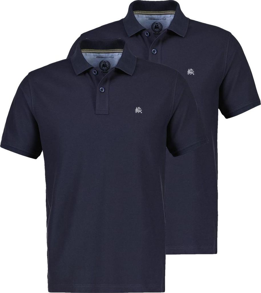 LERROS 2er Pack Basic Poloshirt Leichte Piqueware, Formbeständig und atmungsaktiv, Cool und Dry Funktion