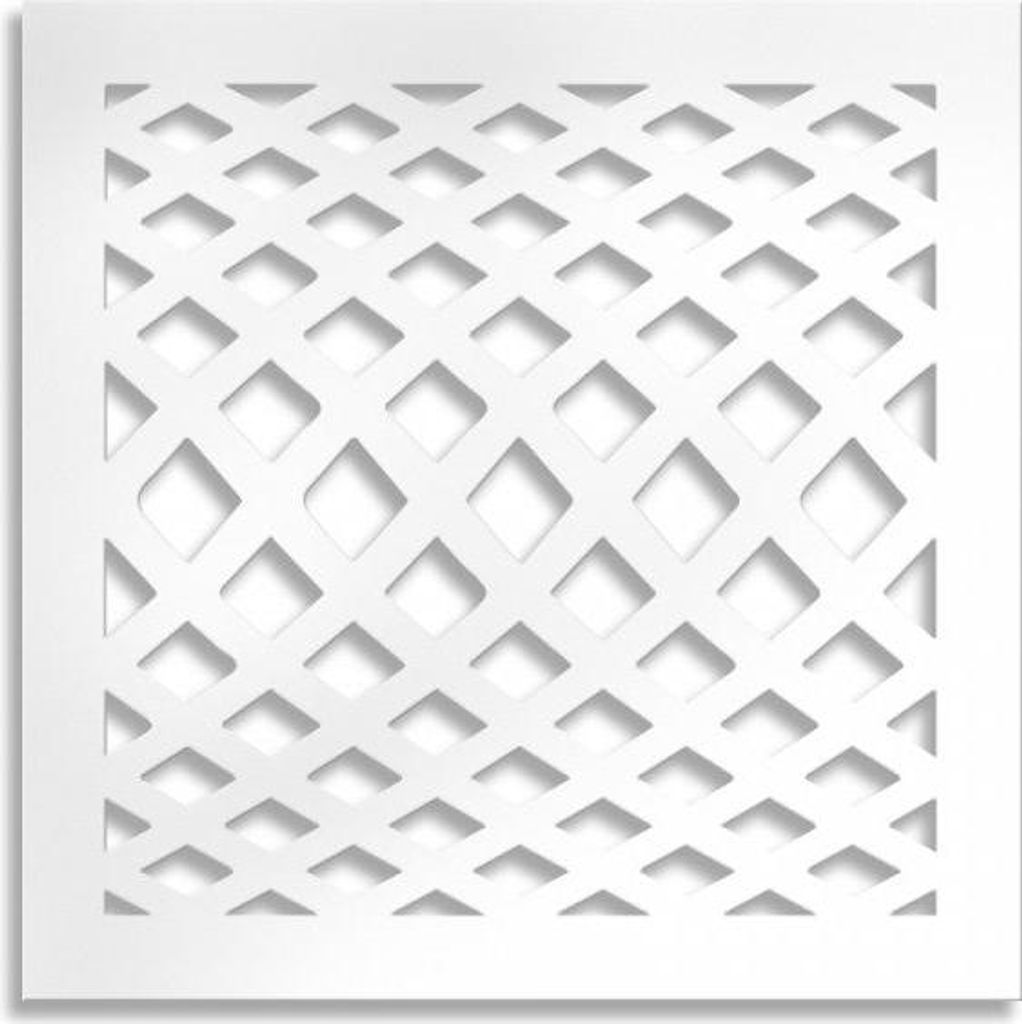 SIVIGLIA – Pannello traforato in PVC – spessore 10mm 98x98 cm weiß