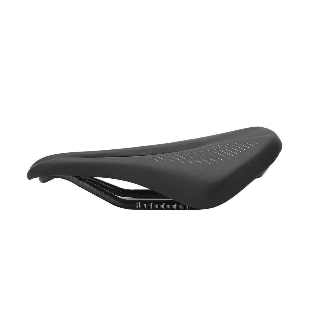 Selle de vélo de route 155mm spéciale confort - Carbone et cuir noir