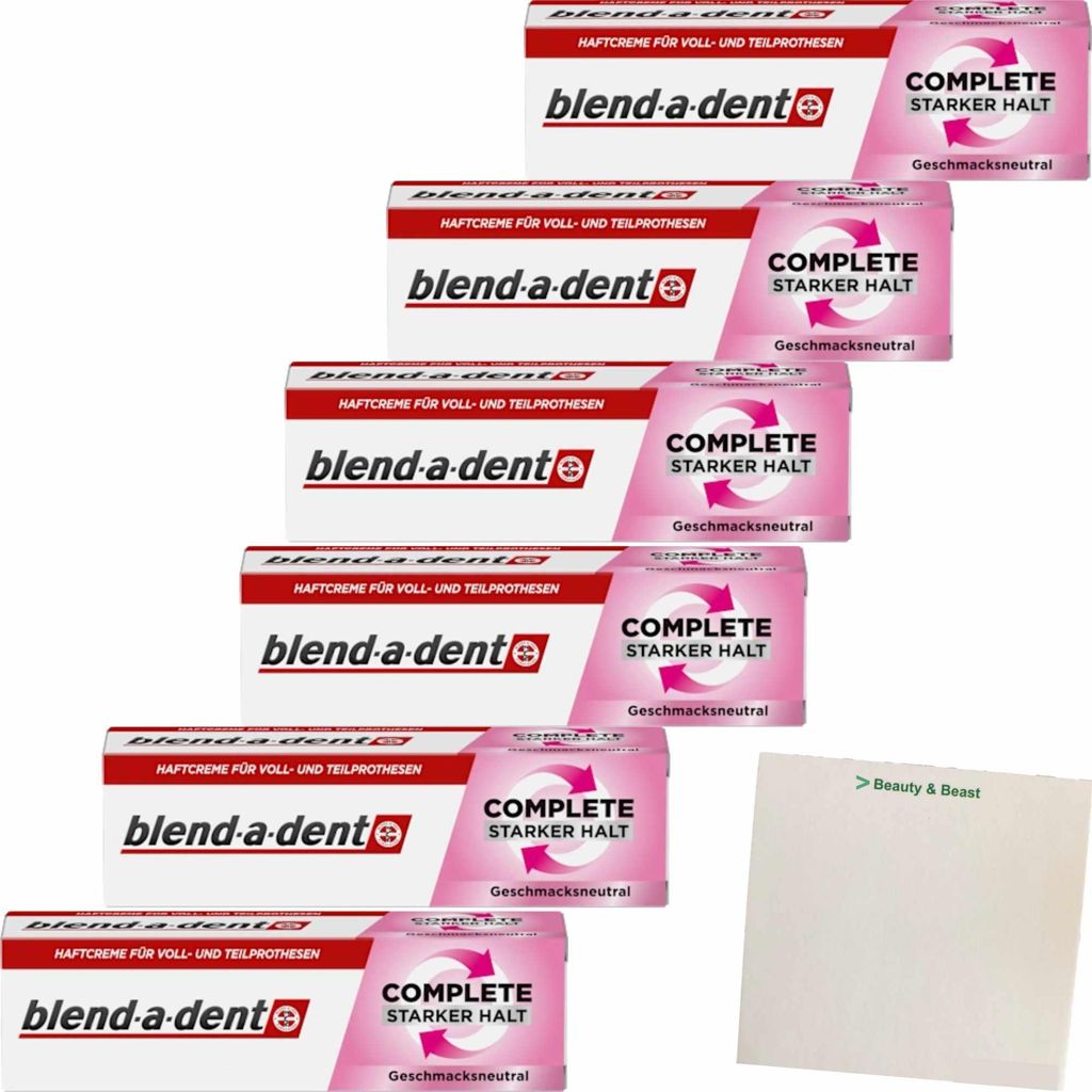 Blend-a-Dent Super Haftcreme Extra Stark Neutral 6er Pack Produktbild 