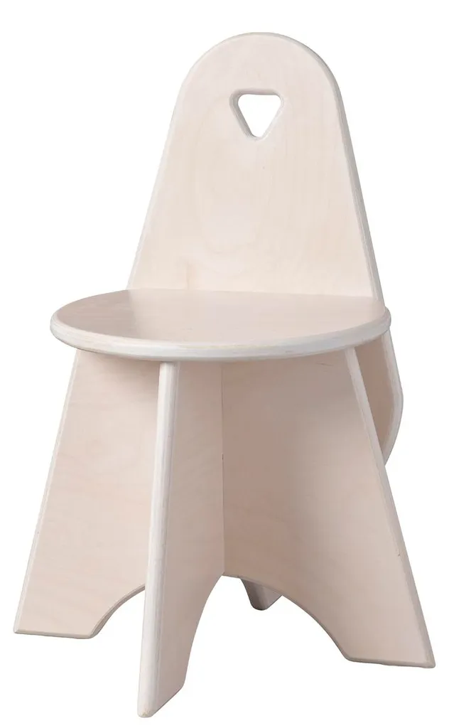 Chaise bois enfant blanche Apollo sécurisée et durable Van Dijk Toys