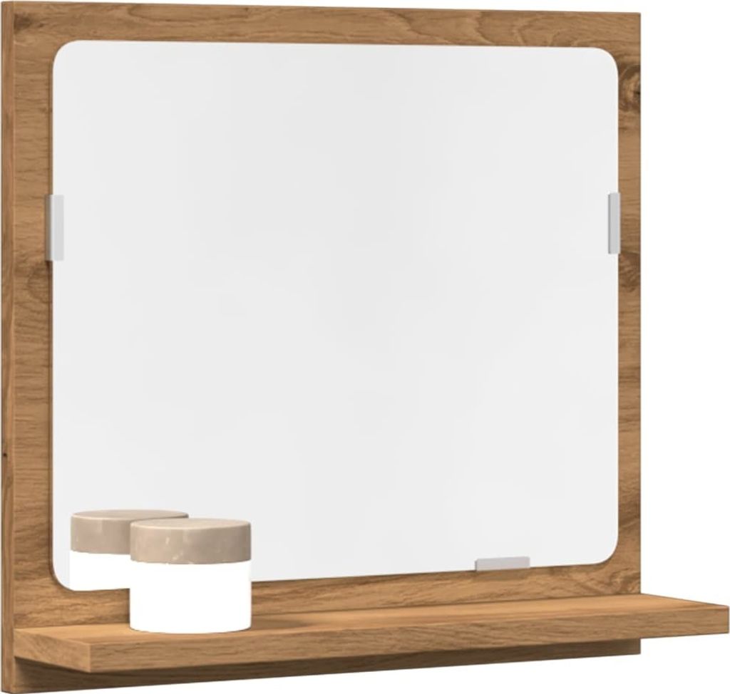 ZMH Miroir de salle de bain avec tablette Chêne Artisan Image du produit 