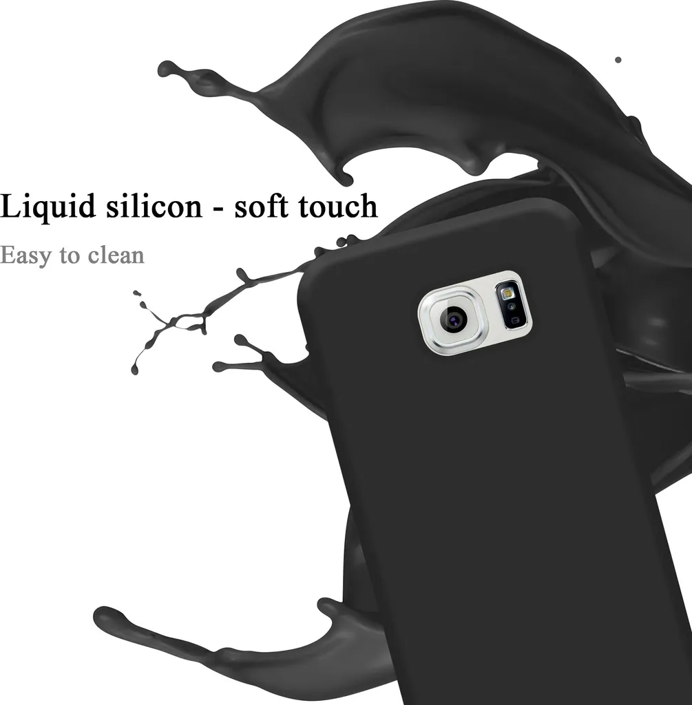 Custodia Samsung S6 EDGE Nera - Cadorabo TPU Etui Protettiva - 3