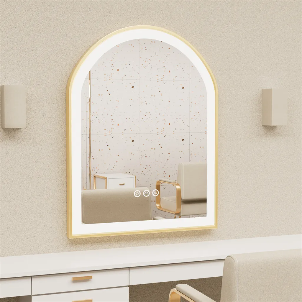 Miroir de Bain LED Dimmable 3 Couleurs avec Fonction Anti-Buée 60x90
