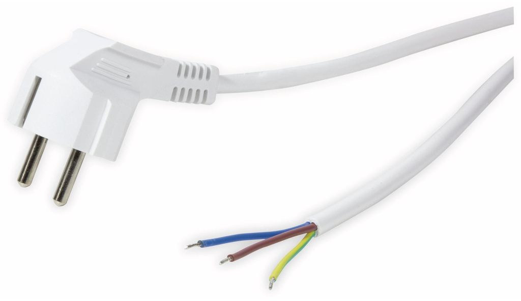 Logilink Netzkabel CEE7/7 Stecker 90°of. Kabelende 1,5m W Obrázok produktu 