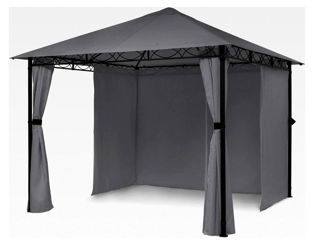 Mondo - Pergola Partyzelt Gartenzelt Gazebo, Größe: 2,95 x 2,6 x 2,95 m (BxHxT), 4 Seitenteile, EasyMount Konzept, Witterungsschutz: UV/Wind/Rege...