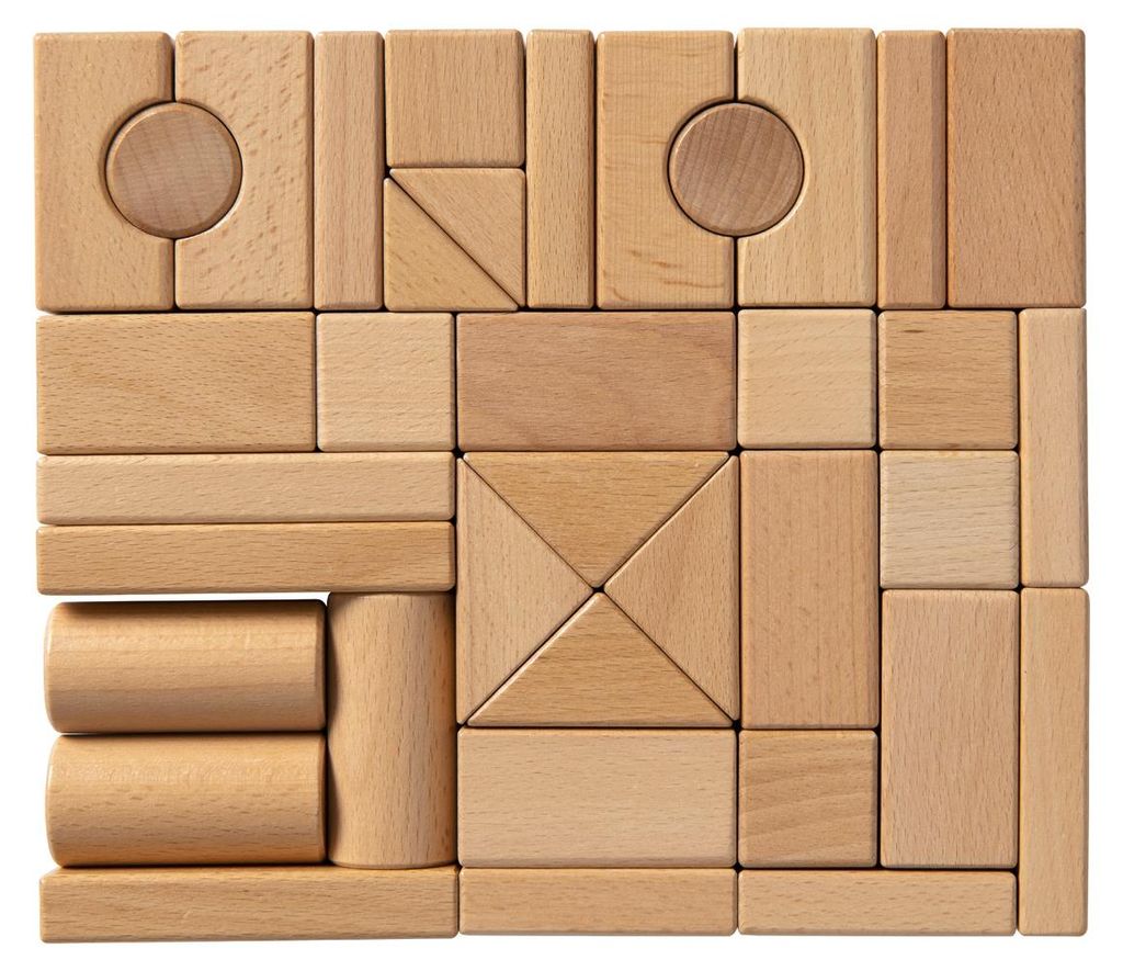 Van Dijk Toys Holzklötze aus Buche - 44 Teile