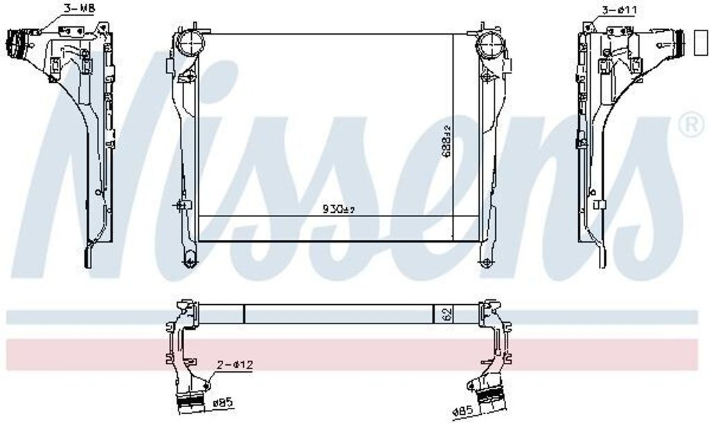 NISSENS 961566 Ladeluftkühler