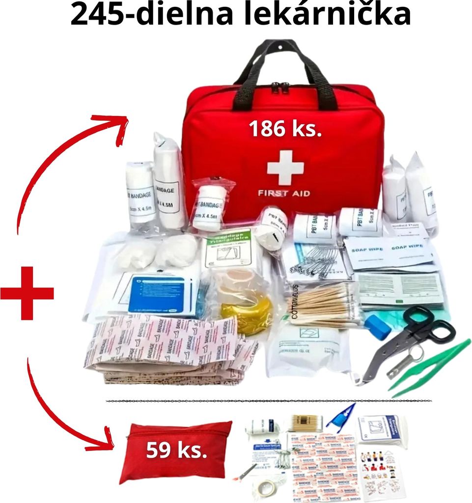 245-dielna súprava prvej pomoci – nepremokavá taška na Obrázok produktu 