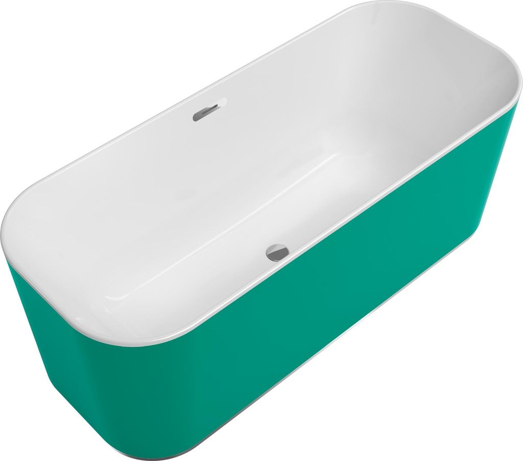 Villeroy & Boch Freistehwanne DUO FINION 1700 x 700 mm, mit Wasserzulauf und Emotion-Funktion Ausstattung verchromt weiß