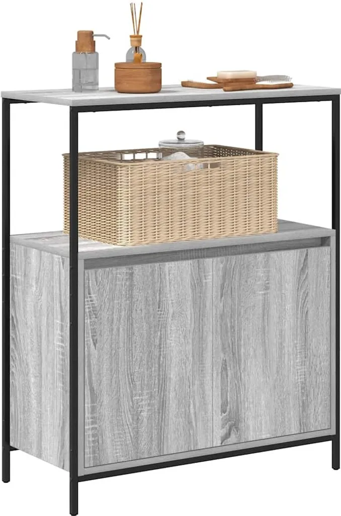 Mobile Bagno Design Grigio Sonoma 76,5 cm | Eleganza Materica - 4
