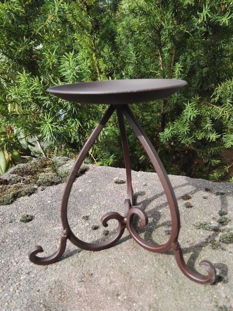 Wunderschöner stilvoller Kerzenständer Kerzenhalter antikbraun 14 cm hoch